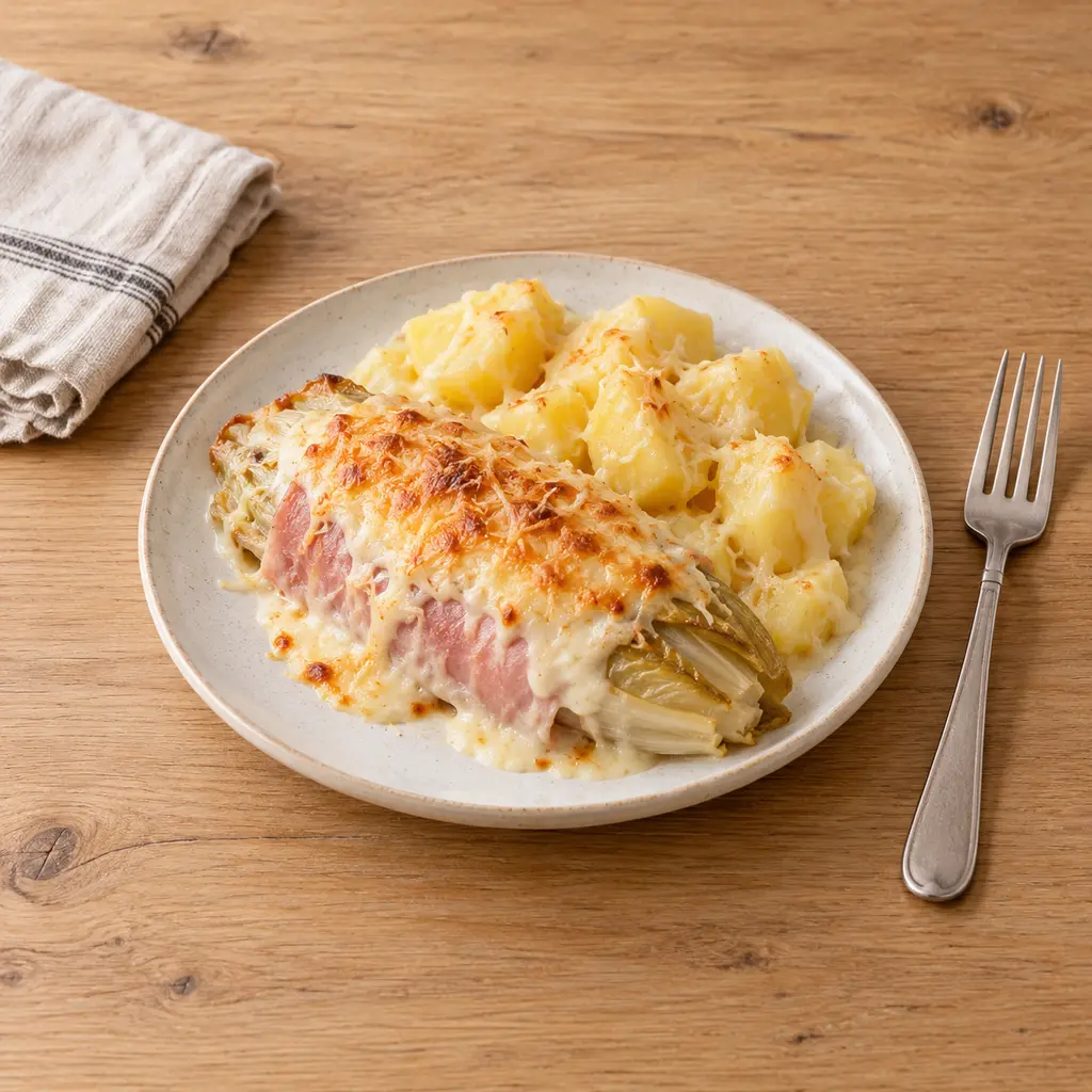 Endives au jambon gratinées