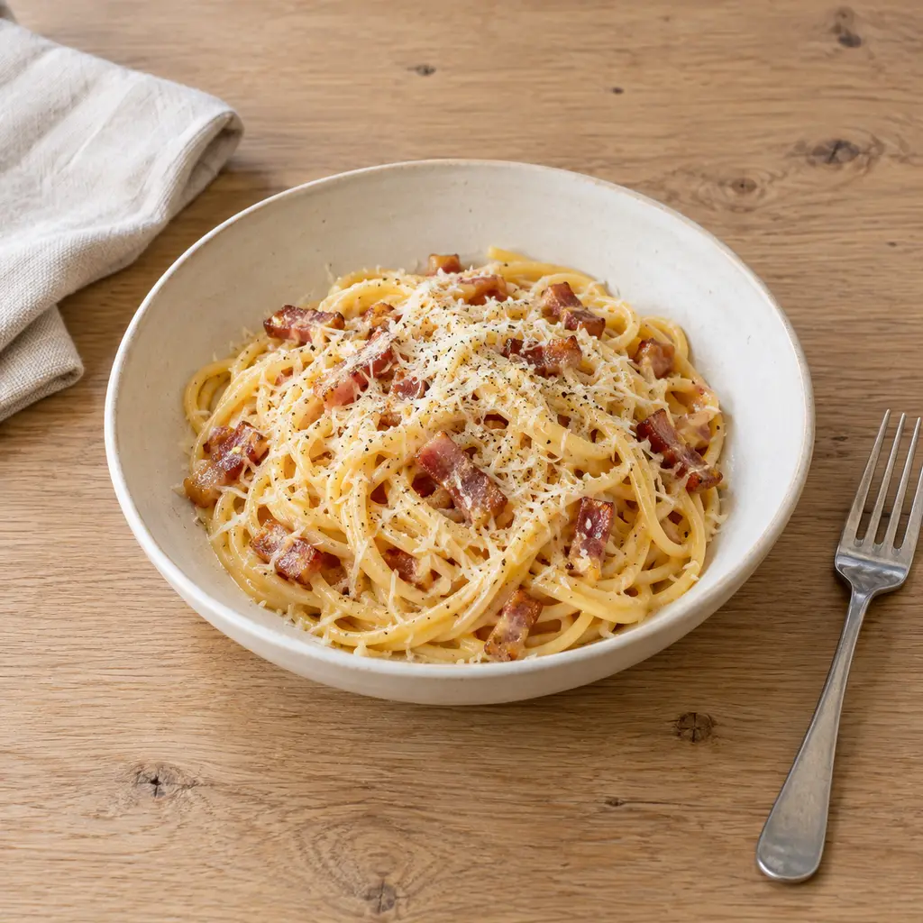 Carbonara à l'italienne, sans crème