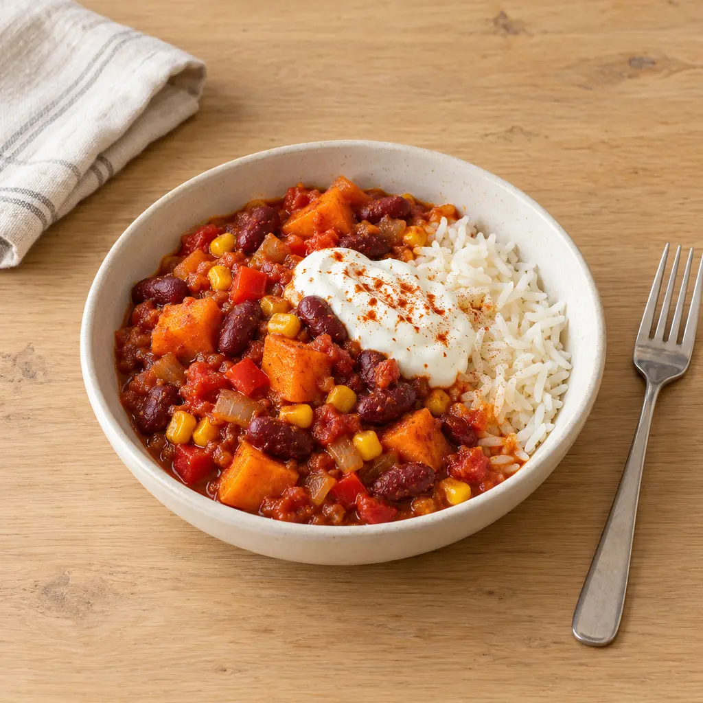 Chili sin carne à la patate douce