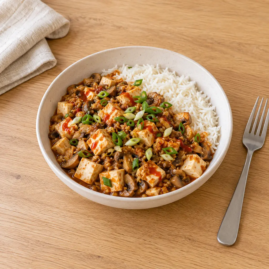 Mapo tofu express aux champignons