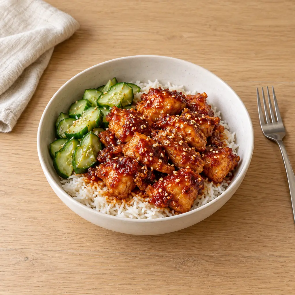 Poulet coréen croustillant gochujang-miel au air fryer