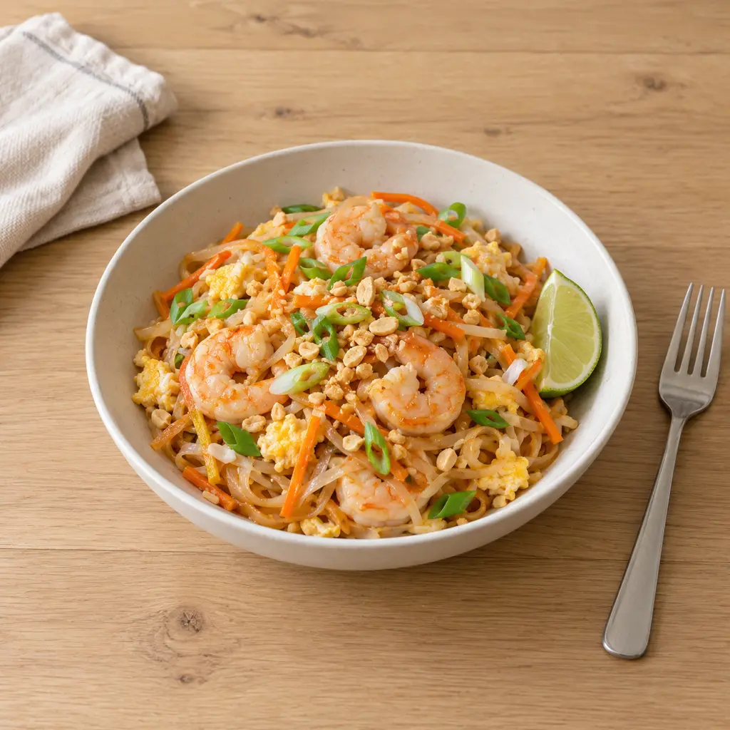 Pad thaï aux crevettes