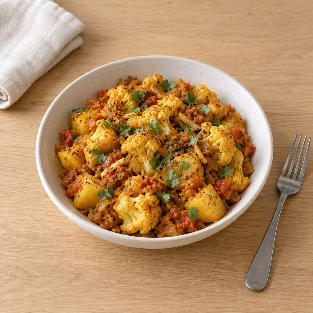 Aloo gobi, curry de chou-fleur et pommes de terre